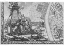 № 21 План Санкт-Петербурга 1753 года, Трускотта, старинная гравюра, копия гравюры, офорт