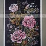 Розы цветная литография