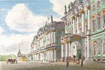 Зимний дворец, Дворцовая площадь, литография